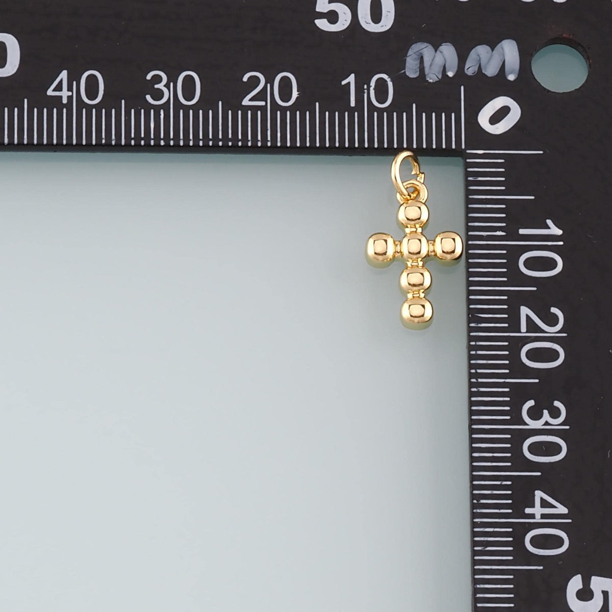 Gold Cross Charms,18K Gold Filled Cross Pendant,Religion Charm Bracelet Necklace for DIY Jewelry Making Supply