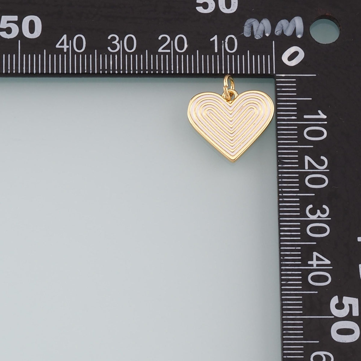 18K Gold Filled Heart Enamel Charm Pendant for Jewelry Making