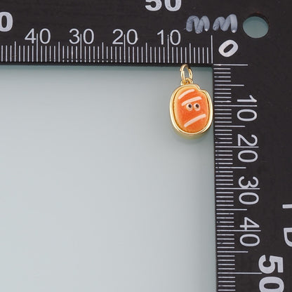 Gold Food Charms,18K Gold Filled Gourmet Food Pendant,Enamel Gourmet Food Charm Bracelet Necklace for DIY Jewelry Making Supp