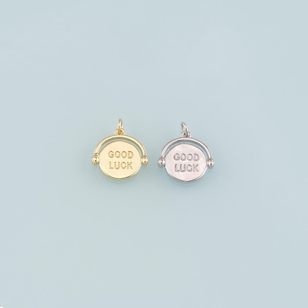 Gold Luck Charms,18K Gold Filled Good Luck Pendant,Good Luck Charm Bracelet Necklace for DIY Jewelry Making Supply