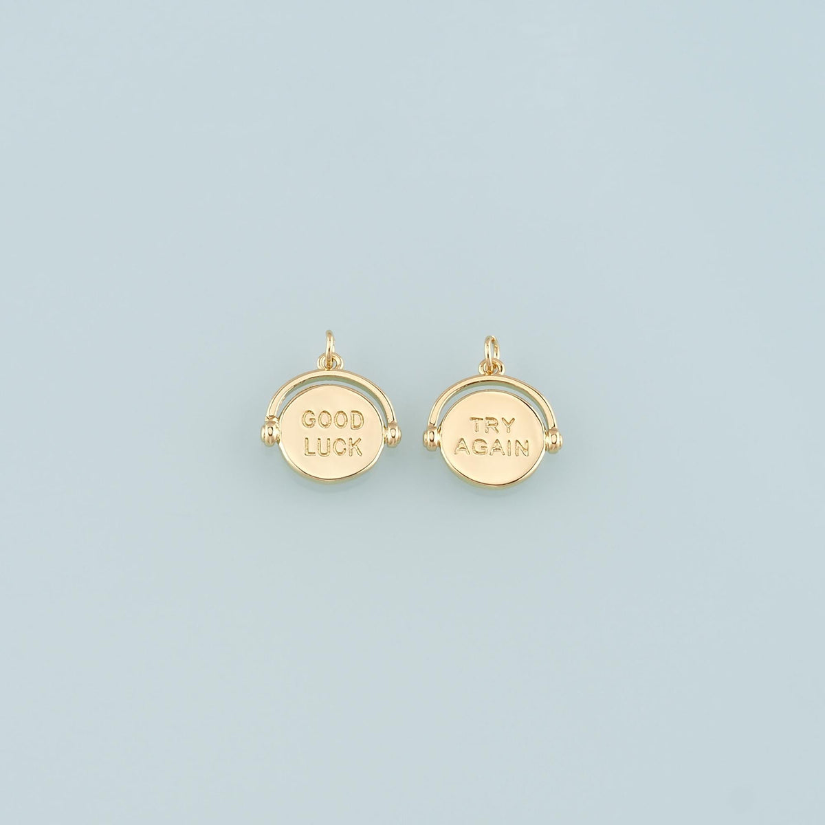 Gold Luck Charms,18K Gold Filled Good Luck Pendant,Good Luck Charm Bracelet Necklace for DIY Jewelry Making Supply