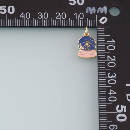 18K Gold Filled Crystal Charm Pendant for Jewelry Making