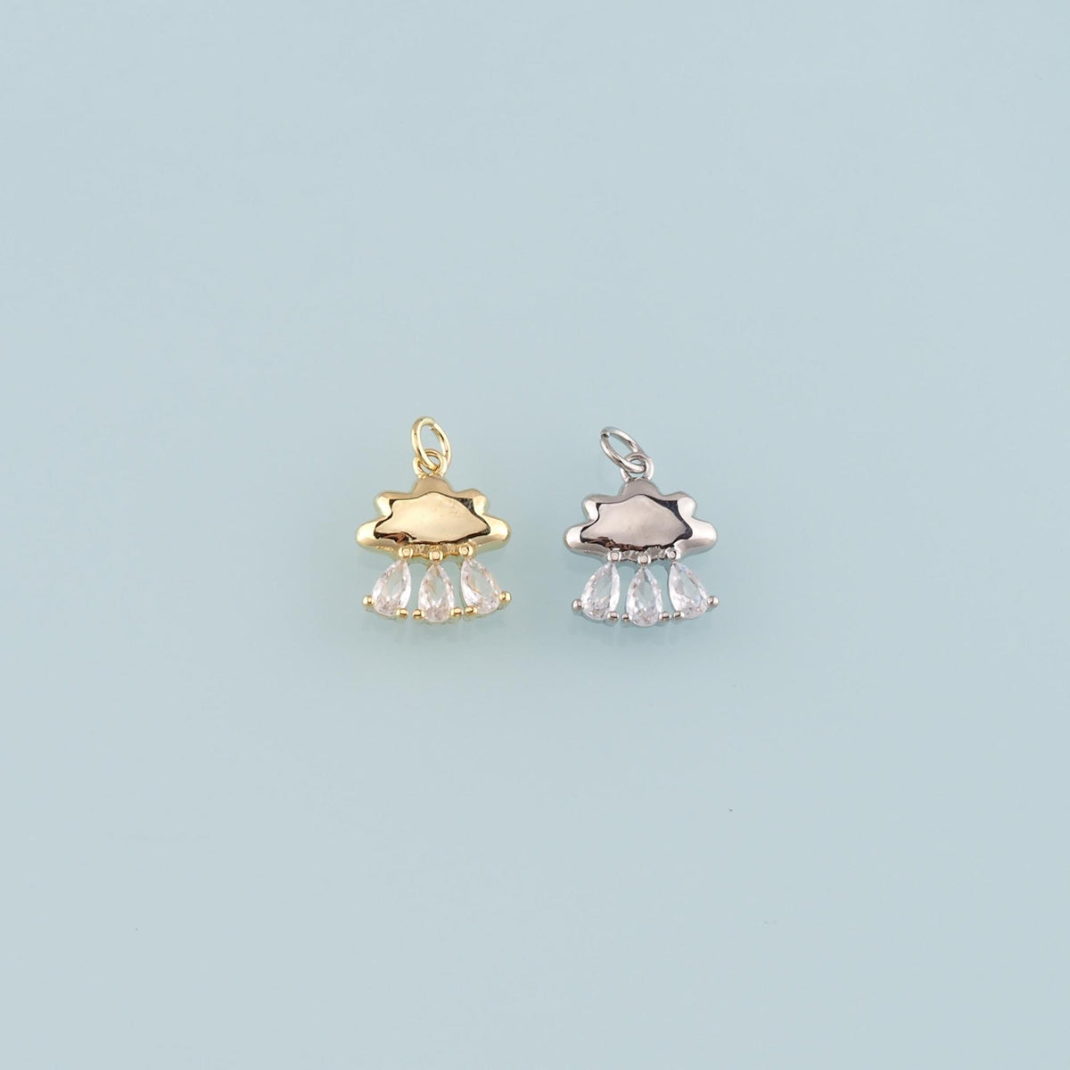 Gold Jellyfish Charms,18K Gold Filled Jellyfish Pendant,CZ Micro Pave Ocean Charm Bracelet Necklace for DIY Jewelry Making Su