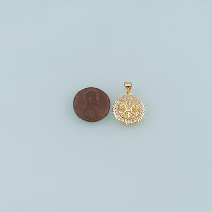 18K Gold Filled Hand CZ Charm Pendant for Jewelry Making