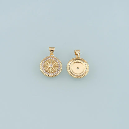 18K Gold Filled Hand CZ Charm Pendant for Jewelry Making