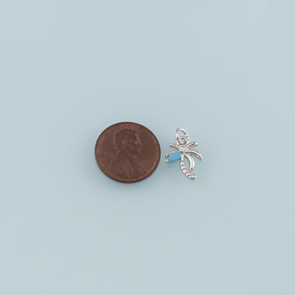 Gold Palm Tree Charms,18K Gold Filled Palm tree Pendant,Coconut tree Charm Bracelet Necklace for DIY Jewelry Making Supply