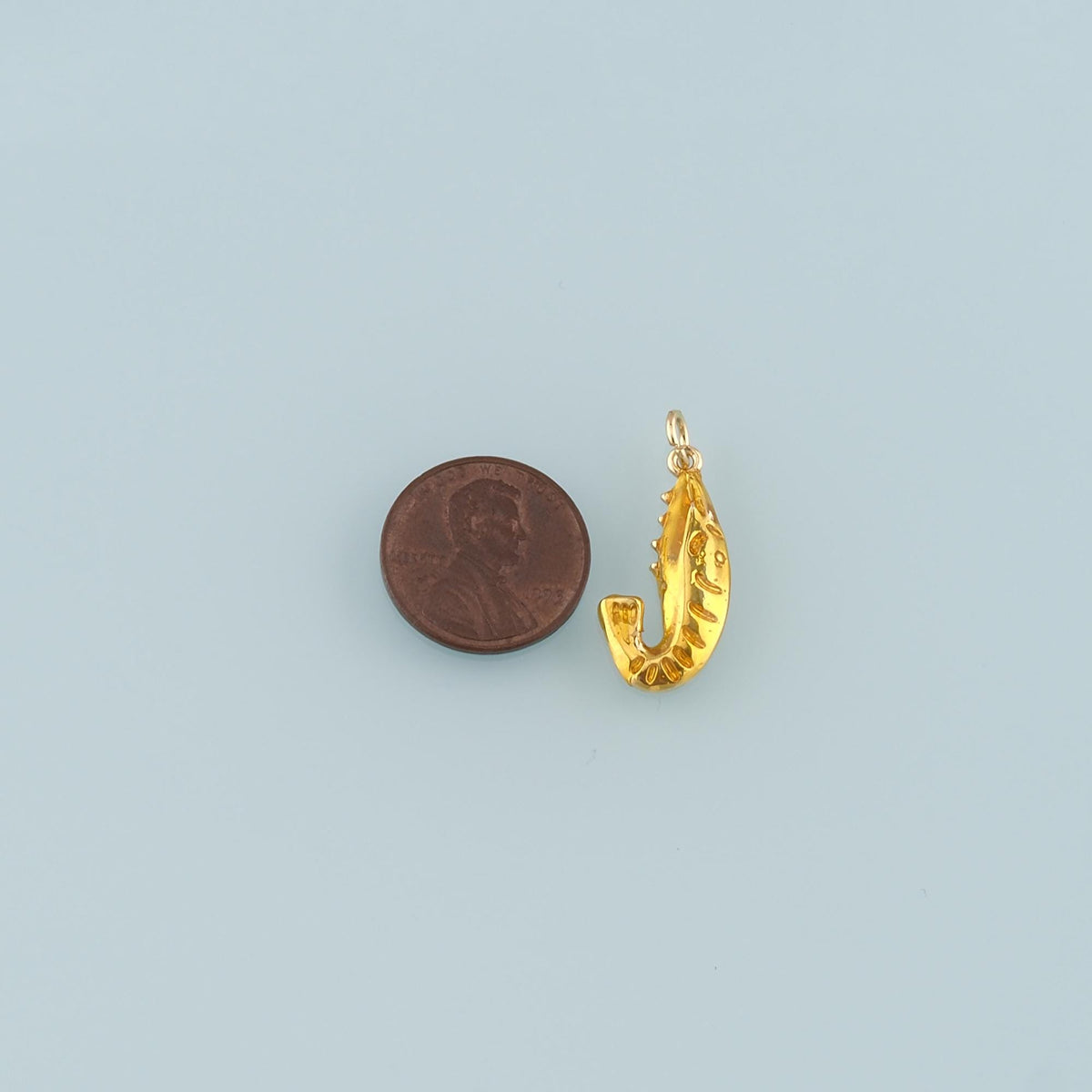 Gold Ocean Charms,18K Gold Filled Shrimp Pendant,Enamel Shrimp Charm Bracelet Necklace for DIY Jewelry Making Supply