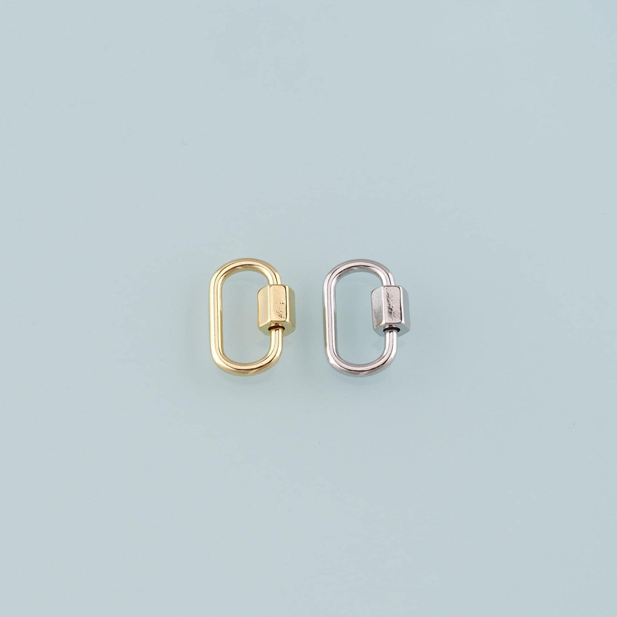 18K Gold Filled Oval Clasp for Jewelry Making
