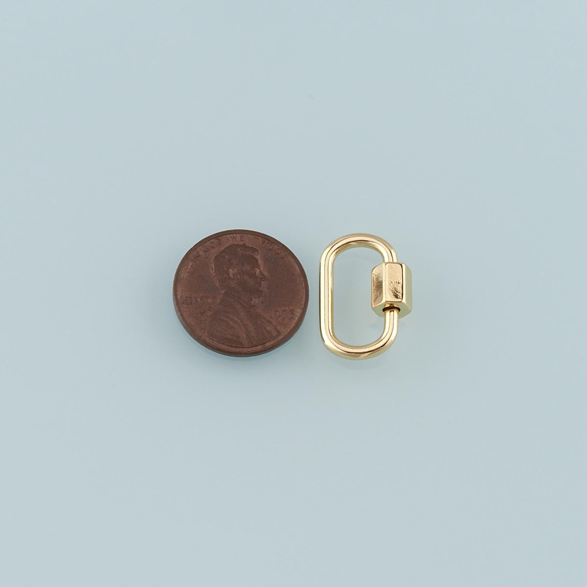 18K Gold Filled Oval Clasp for Jewelry Making