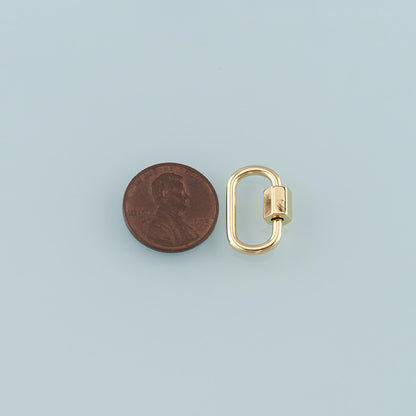 18K Gold Filled Oval Clasp for Jewelry Making