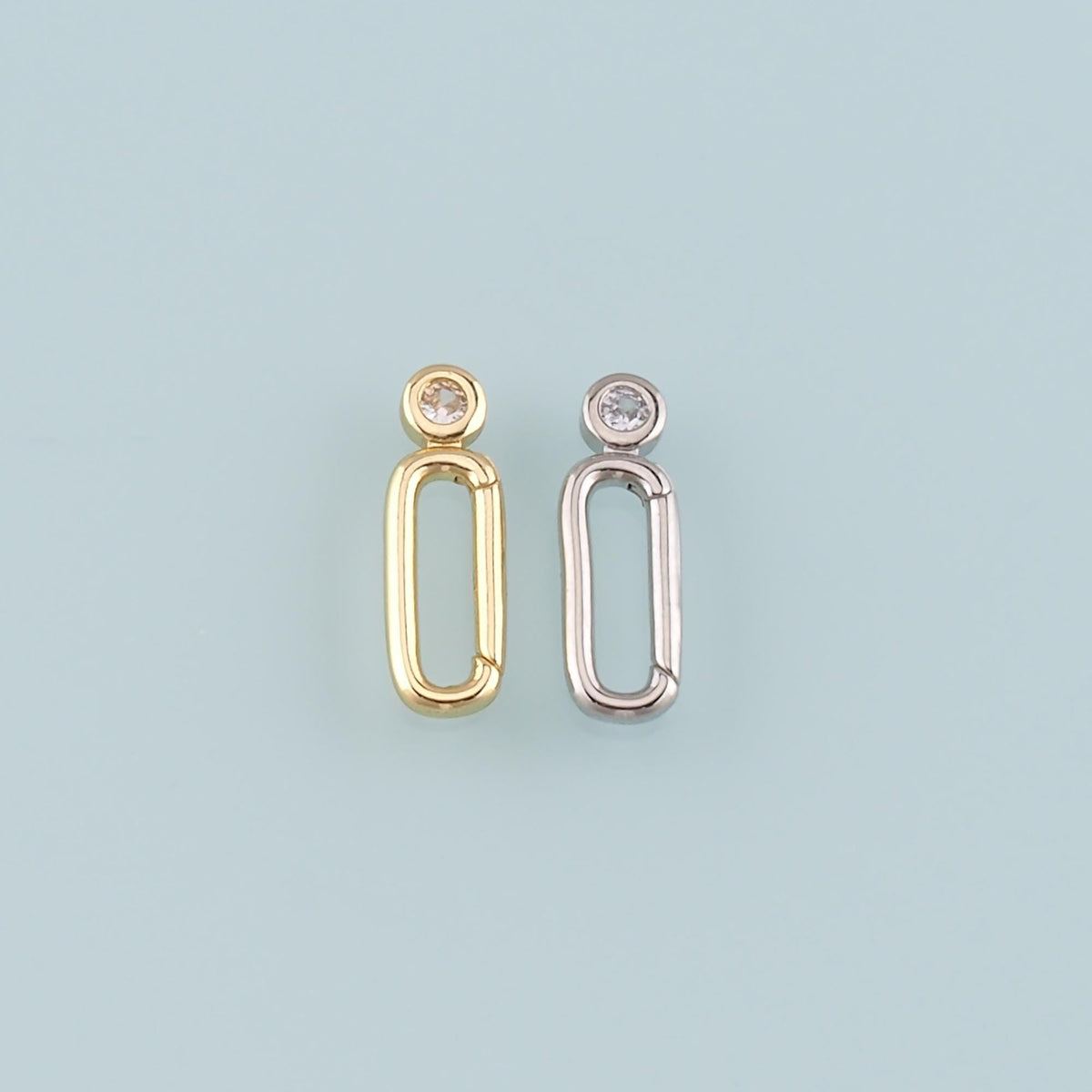 18K Gold Filled Oval Carabiner Clasp,Carabiner Lock Connector,Spring Push Gate for DIY Jewelry Finding Necklace Bracelet