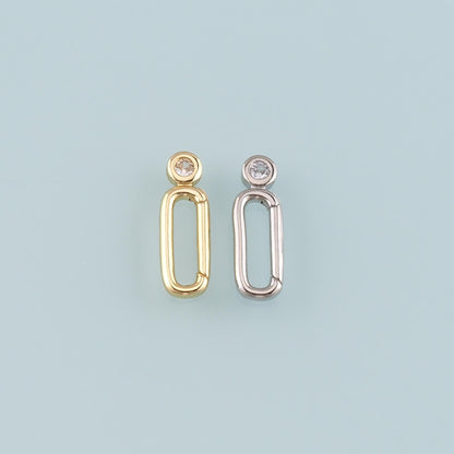 18K Gold Filled Oval Carabiner Clasp,Carabiner Lock Connector,Spring Push Gate for DIY Jewelry Finding Necklace Bracelet