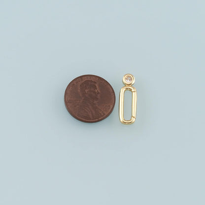18K Gold Filled Oval Carabiner Clasp,Carabiner Lock Connector,Spring Push Gate for DIY Jewelry Finding Necklace Bracelet