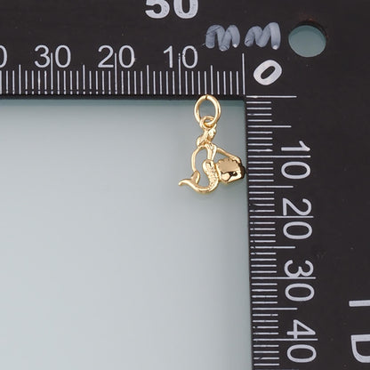 18K Gold Filled Cross CZ Charm Pendant for Jewelry Making