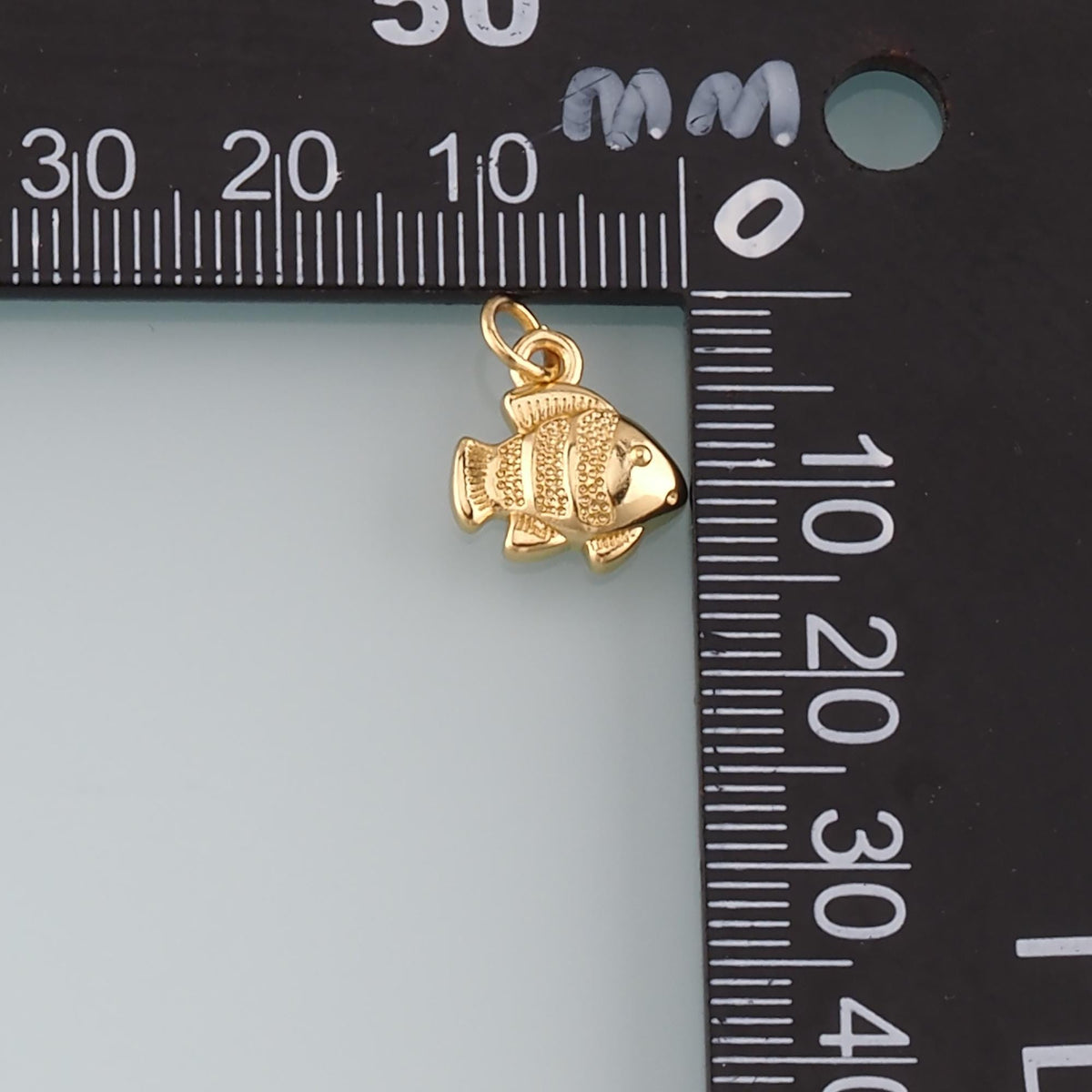 Gold Fish Charms,18K Gold Filled Fish Pendant,Fish Charm Bracelet Necklace for DIY Jewelry Making Supply