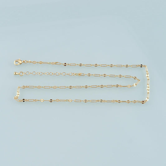 Gold Oval Chain,18K Gold Filled Oval for Necklace Bracelet DIY Jewelry Making Supply