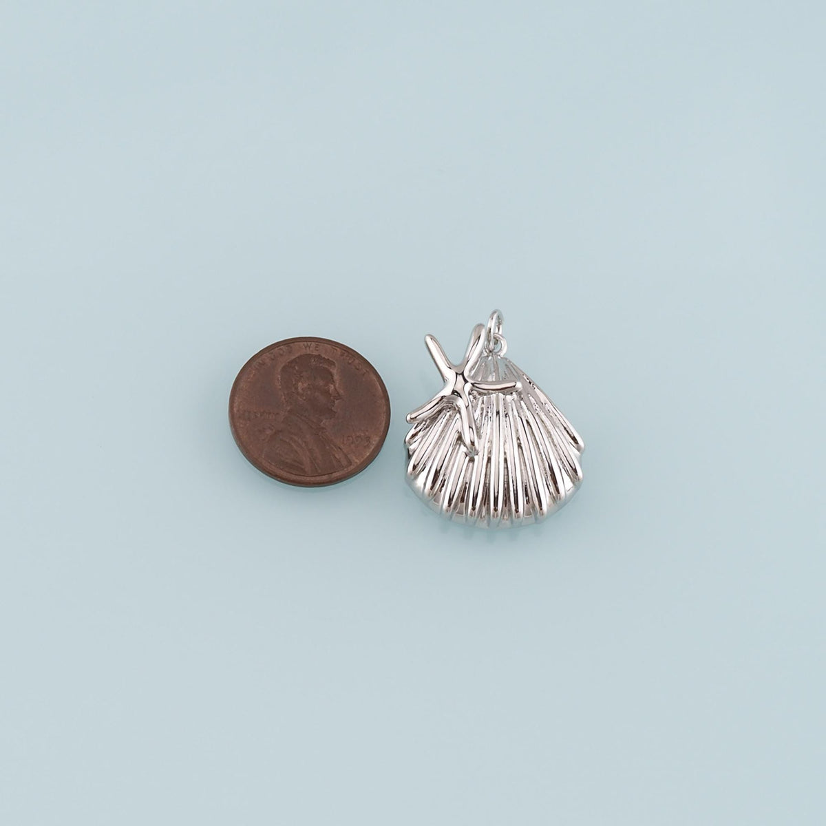 Gold Shell Charm,18K Gold Filled Shell Conch Pendant,Starfish Charm Bracelet Necklace for DIY Jewelry Making Supply