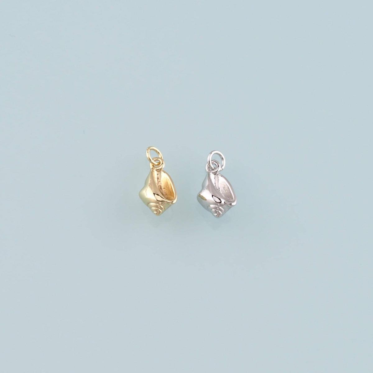 Gold Conch Charms,18K Gold Filled Shell Pendant,Conch Shell Charm Bracelet Necklace for DIY Jewelry Making Supply