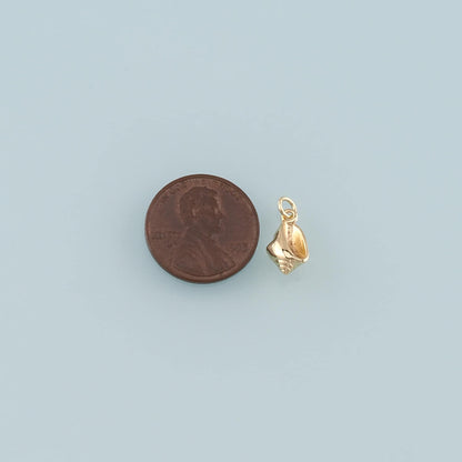Gold Conch Charms,18K Gold Filled Shell Pendant,Conch Shell Charm Bracelet Necklace for DIY Jewelry Making Supply
