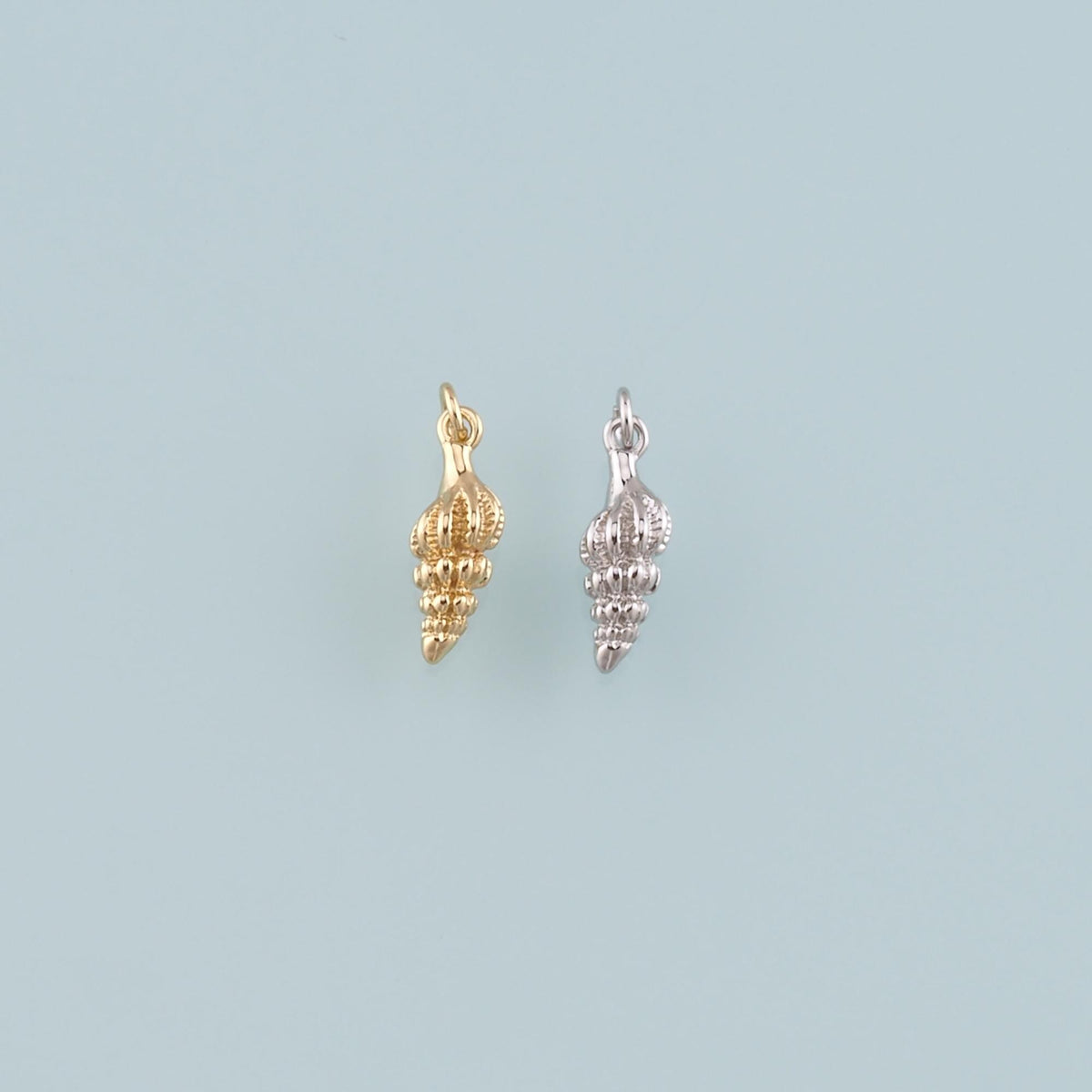 Gold Conch Charms,18K Gold Filled Shell Pendant,Conch Shell Charm Bracelet Necklace for DIY Jewelry Making Supply