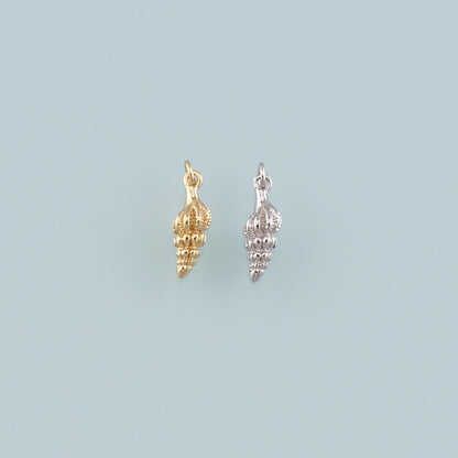 Gold Conch Charms,18K Gold Filled Shell Pendant,Conch Shell Charm Bracelet Necklace for DIY Jewelry Making Supply