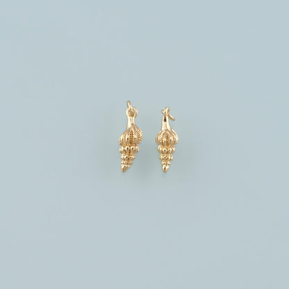 Gold Conch Charms,18K Gold Filled Shell Pendant,Conch Shell Charm Bracelet Necklace for DIY Jewelry Making Supply