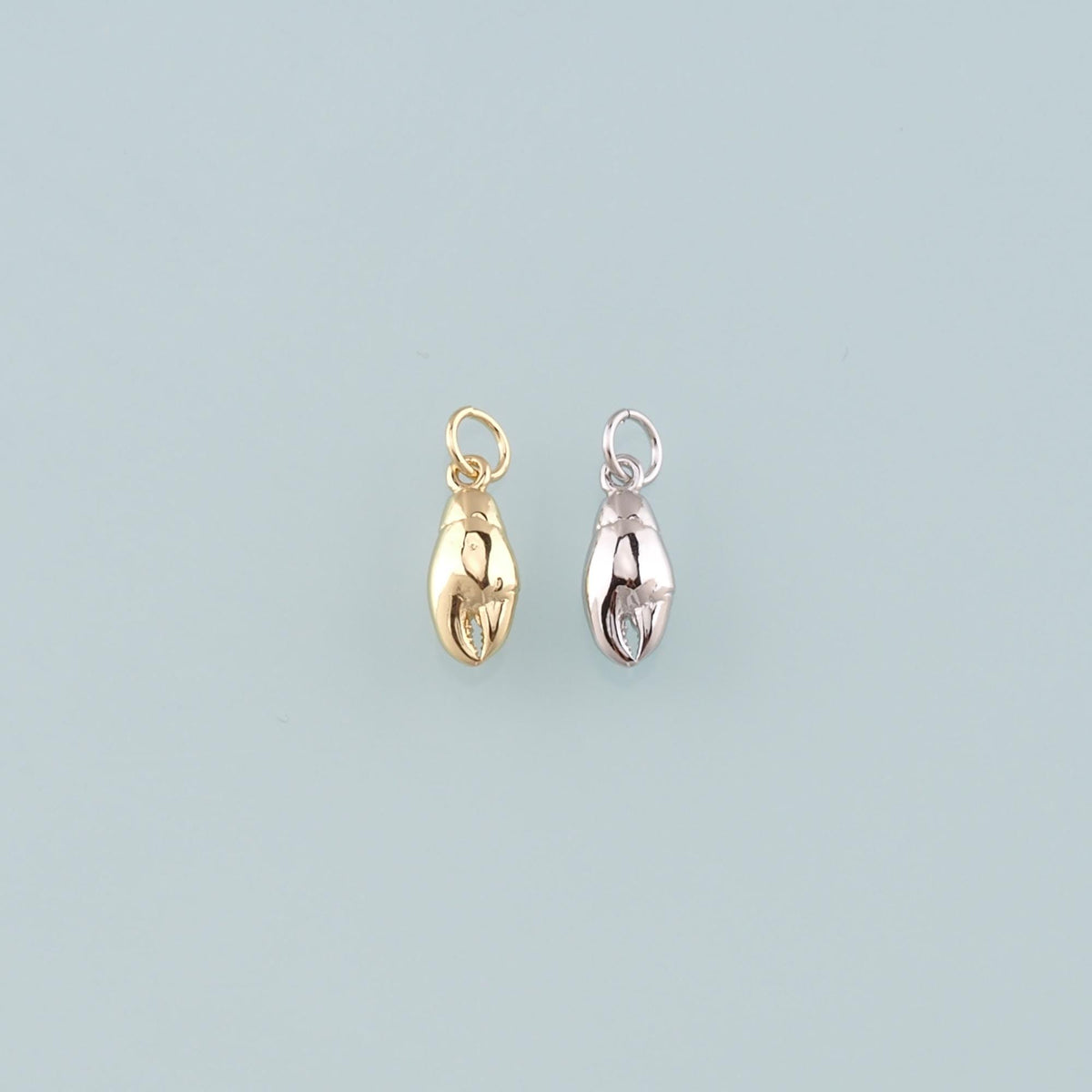 Gold Crab Claws Charms,18K Gold Filled Crab Pendant,Beach Crab Charms Bracelet Necklace for DIY Jewelry Making Supply