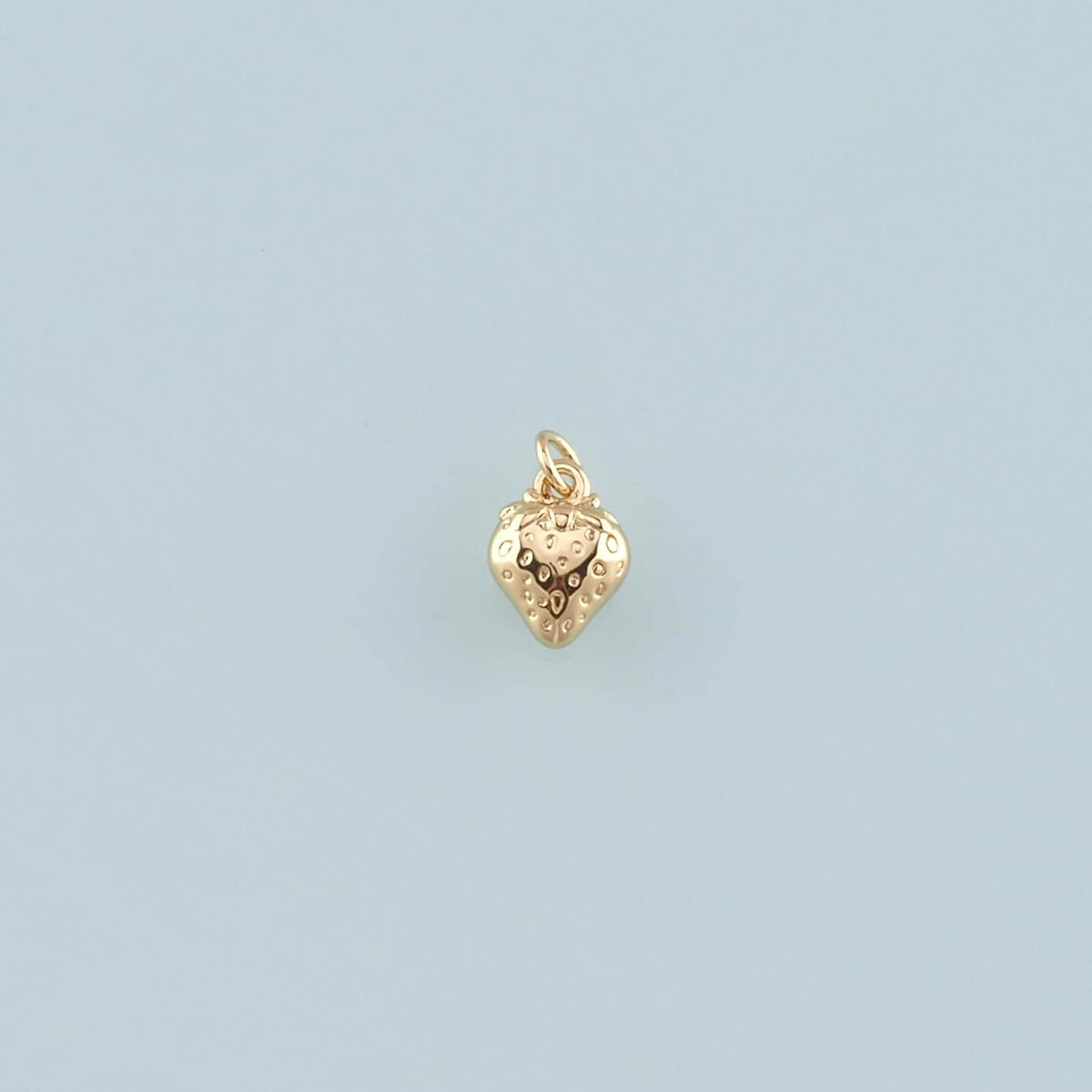 Gold Strawberry Charms,18K Gold Filled Strawberry Pendant,Fruit Charm Bracelet Necklace for DIY Jewelry Making Supply