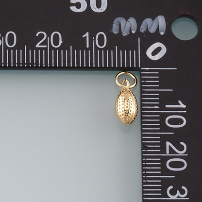 18K Gold Filled Oval Pendant,Oval Charm Bracelet Necklace for DIY Jewelry Making Supply