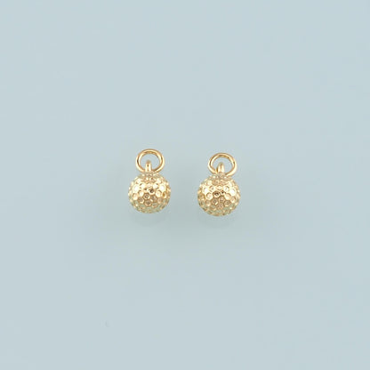 Gold Round Charms,18K Gold Filled Round Pendant,Dainty Round Charm Bracelet Necklace for DIY Jewelry Making Supply