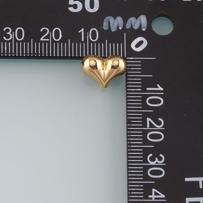 18K Gold Filled Heart Pendant,Fluffy Heart Charm Bracelet Necklace for DIY Jewelry Making Supply