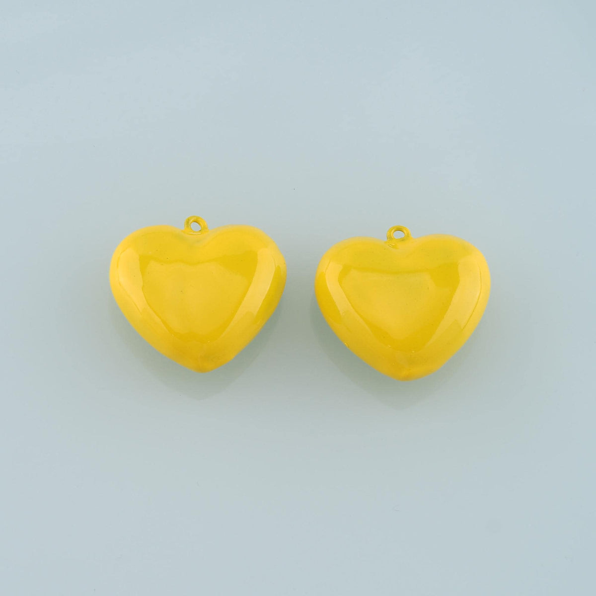 Gold Heart Charms,18K Gold Filled Big Heart Pendant,Enamel Heart Charm Bracelet Necklace for DIY Jewelry Making Supply
