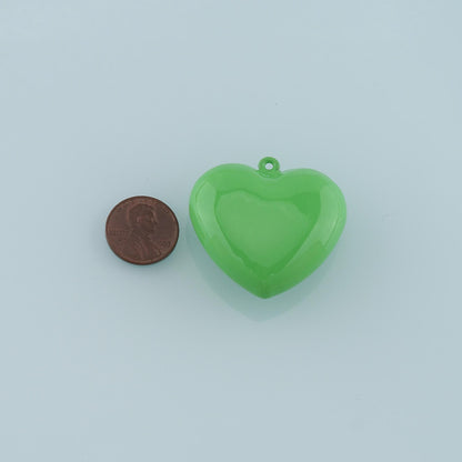 Gold Heart Charms,18K Gold Filled Big Heart Pendant,Enamel Heart Charm Bracelet Necklace for DIY Jewelry Making Supply