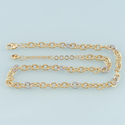 Gold Oval Chain,18K Gold Filled Paper Clip for Necklace Bracelet DIY Jewelry Making Supply