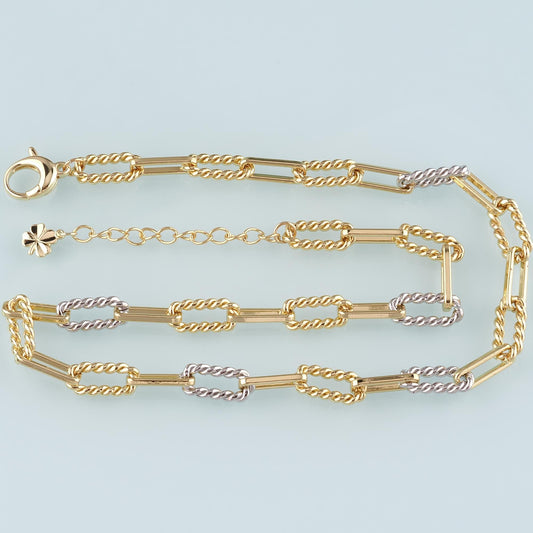 Gold Oval Chain,18K Gold Filled Twist for Necklace Bracelet DIY Jewelry Making Supply
