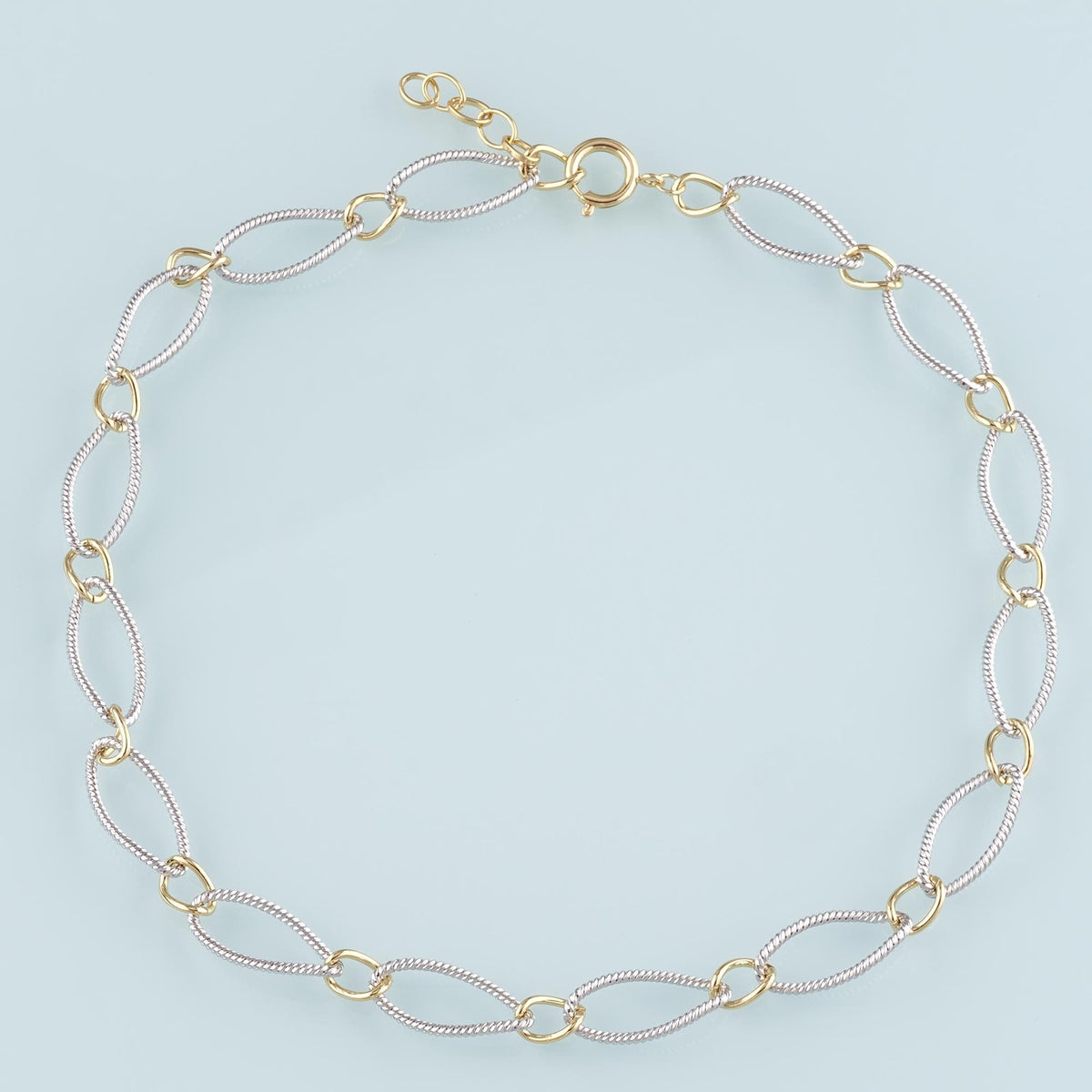 Gold Oval Chain,18K Gold Filled Twist for Necklace Bracelet DIY Jewelry Making Supply