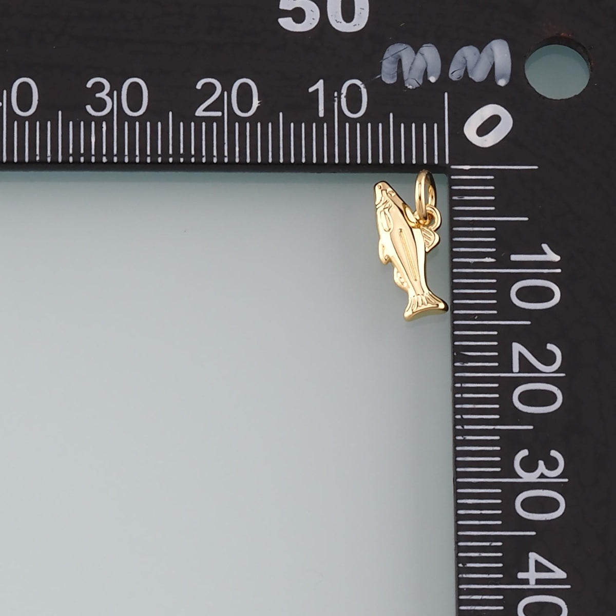 18K Gold Filled Fish Charm Pendant for Jewelry Making