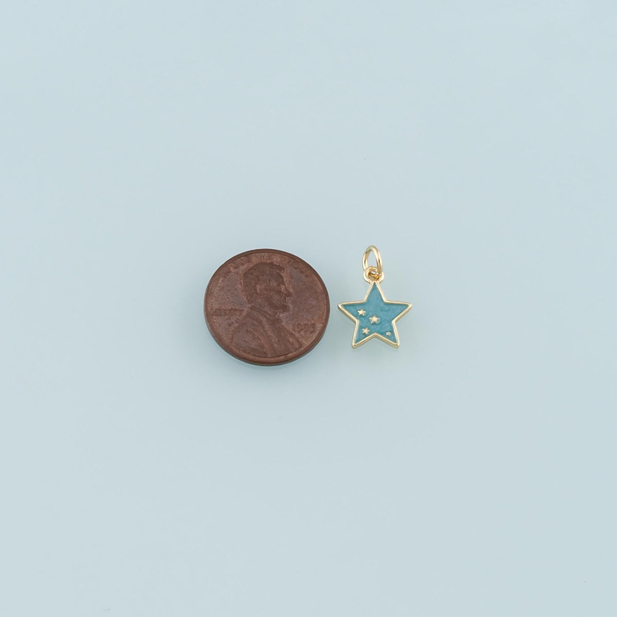 Gold Celestial Charms,18K Gold Filled Star Pendant,Enamel Star Charm Bracelet Necklace for DIY Jewelry Making Supply