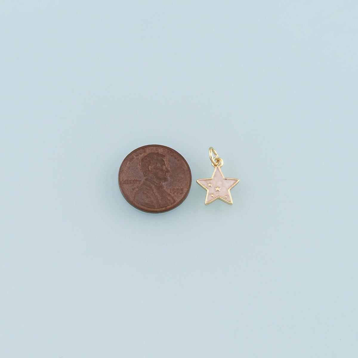 Gold Celestial Charms,18K Gold Filled Star Pendant,Enamel Star Charm Bracelet Necklace for DIY Jewelry Making Supply