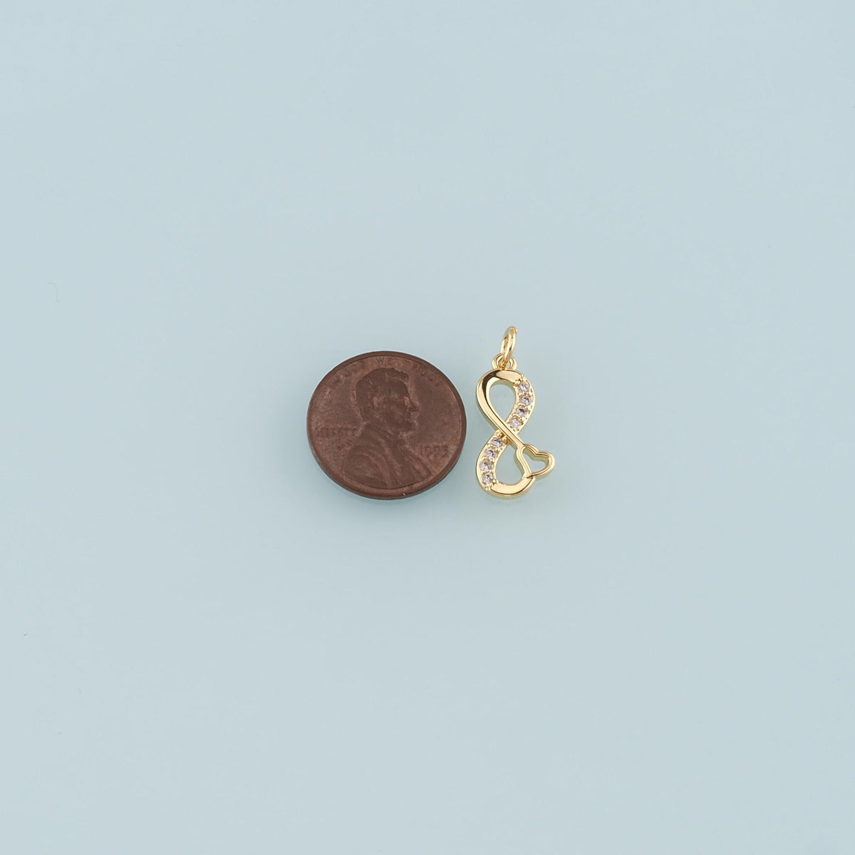 18K Gold Filled Hand CZ Charm Pendant for Jewelry Making