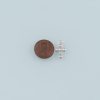 Gold Cross Charms,18K Gold Filled Cross Pendant,Religion Charm Bracelet Necklace for DIY Jewelry Making Supply