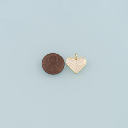 18K Gold Filled Heart Enamel Charm Pendant for Jewelry Making