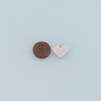 18K Gold Filled Heart Enamel Charm Pendant for Jewelry Making