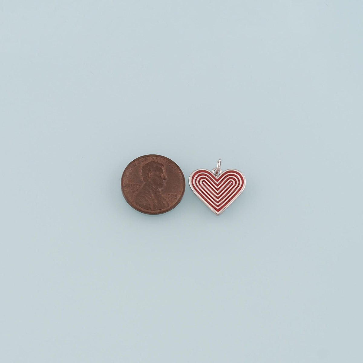 18K Gold Filled Heart Enamel Charm Pendant for Jewelry Making