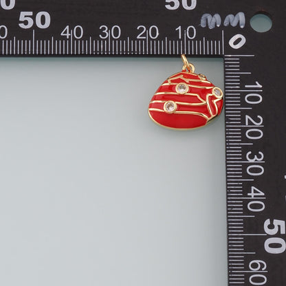 Gold Conch Charms,18K Gold Filled Conch Pendant,Enamel Conch Shell Charm Bracelet Necklace for DIY Jewelry Making Supply