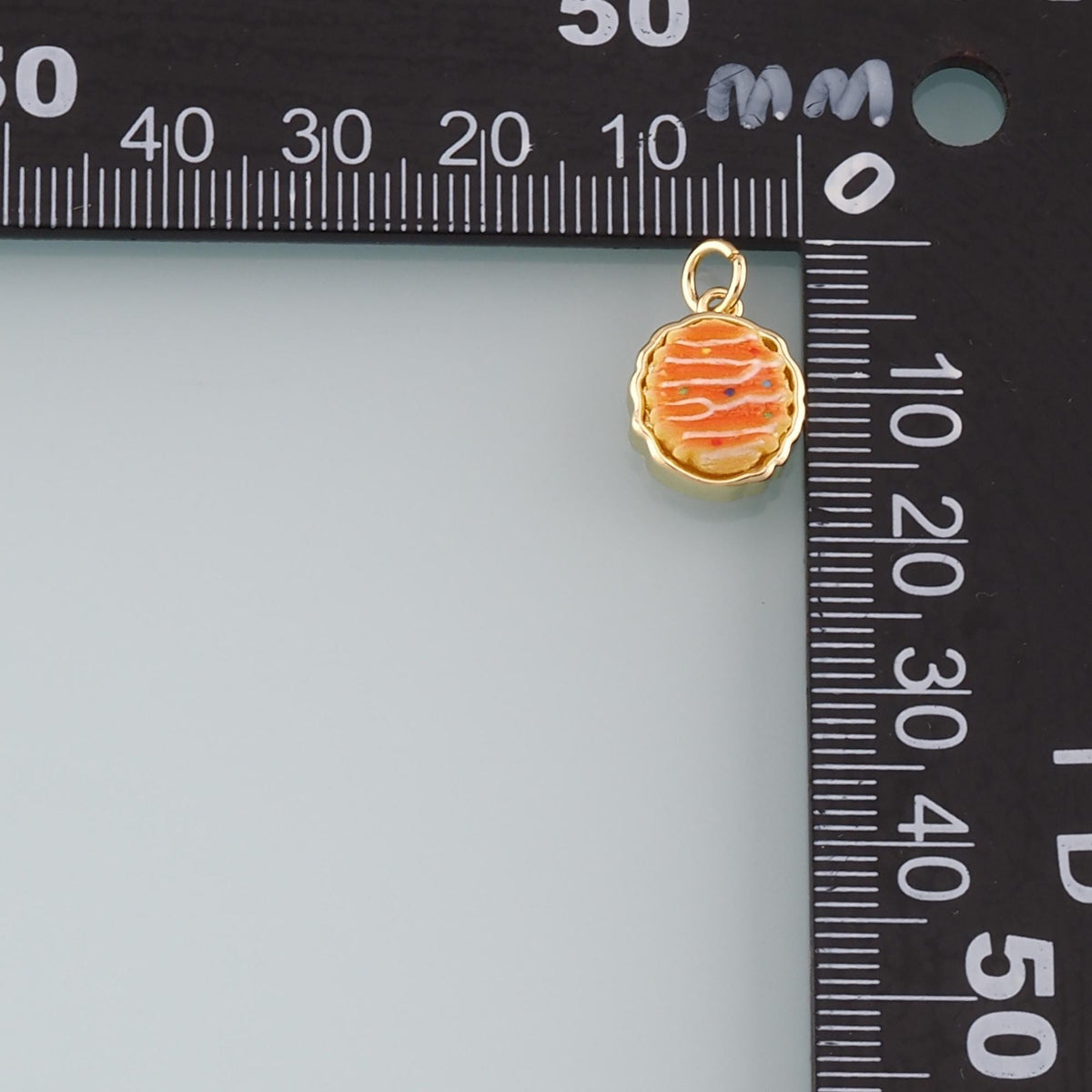 Gold Food Charms,18K Gold Filled Gourmet Food Pendant,Enamel Gourmet Food Charm Bracelet Necklace for DIY Jewelry Making Supp