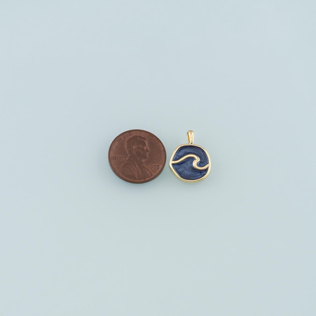 18K Gold Filled Enamel Charm Pendant for Jewelry Making