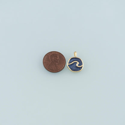 18K Gold Filled Enamel Charm Pendant for Jewelry Making