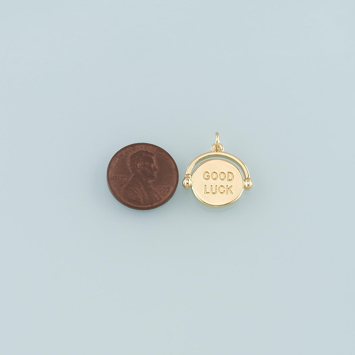 Gold Luck Charms,18K Gold Filled Good Luck Pendant,Good Luck Charm Bracelet Necklace for DIY Jewelry Making Supply