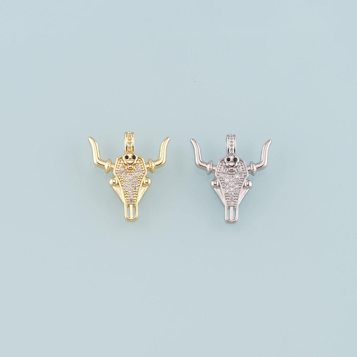 18K Gold Filled Hand CZ Charm Pendant for Jewelry Making